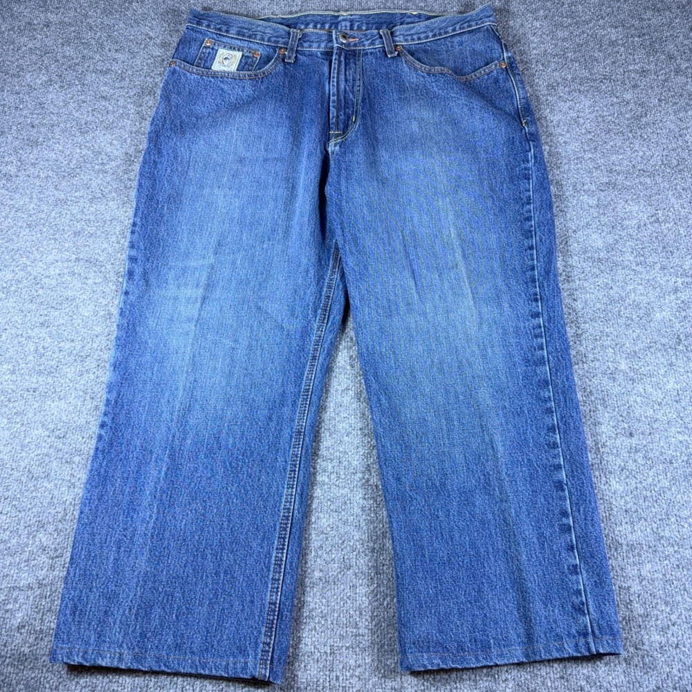 Cinch Up Mens Blue Relaxed Straight Leg Western Denim Jeans 38x30 MB92834013